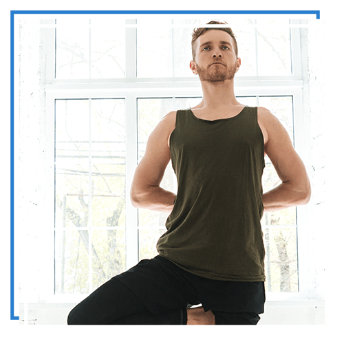 Man doing yoga